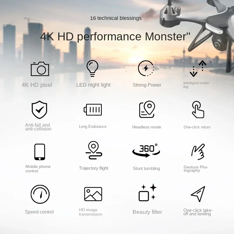 RC 드론 전문 WiFi FPV 4K HD 카메라 RC 쿼드콥터 라이브 전송 원격 제어 헬리콥터 항공 사진 비행기