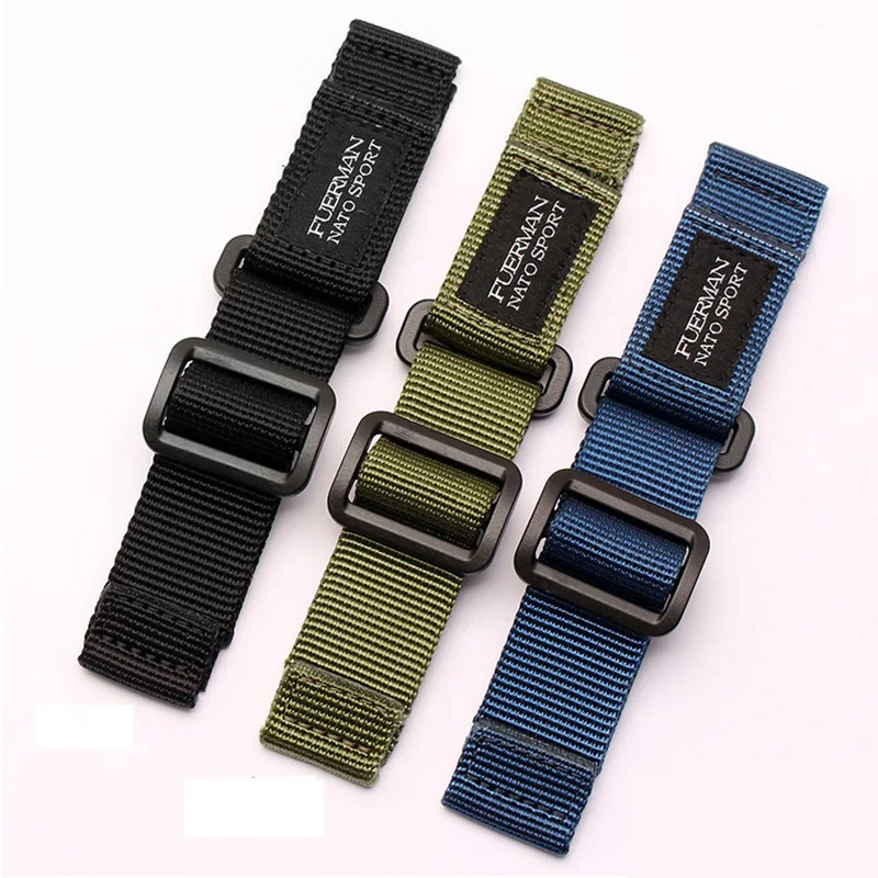 Pulseira de Relógio de Náilon para Casio Seiko No.5 007 Verde Azul Lazer Respirável Esporte ao ar Livre Pulseira de Pulso 20 mm 22 mm 24 mm Masculino - Image 4