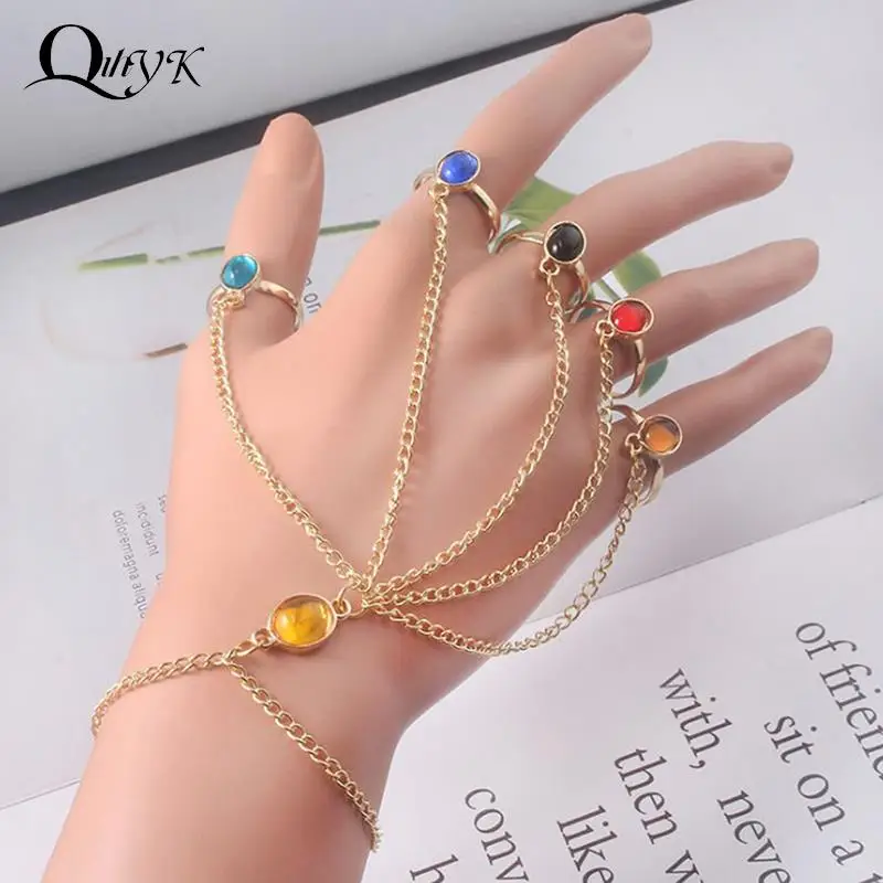 Infinite Power Glove Gauntlet Bracciali Braccialetti Gem Stone Pulsera Per Regalo Di Gioielli Da Donna Per Ragazze
