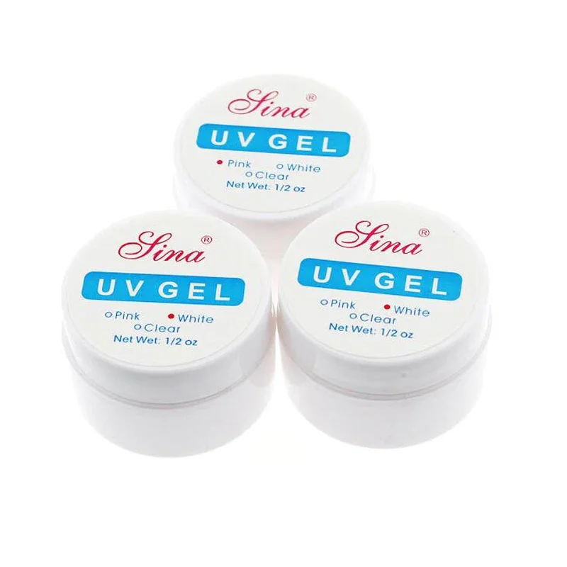 

15ml 3 Color UV Nail Gel Transparent White Pink Manicure Nail Polish UV Gel Strong Extension For Nails Art Tips
