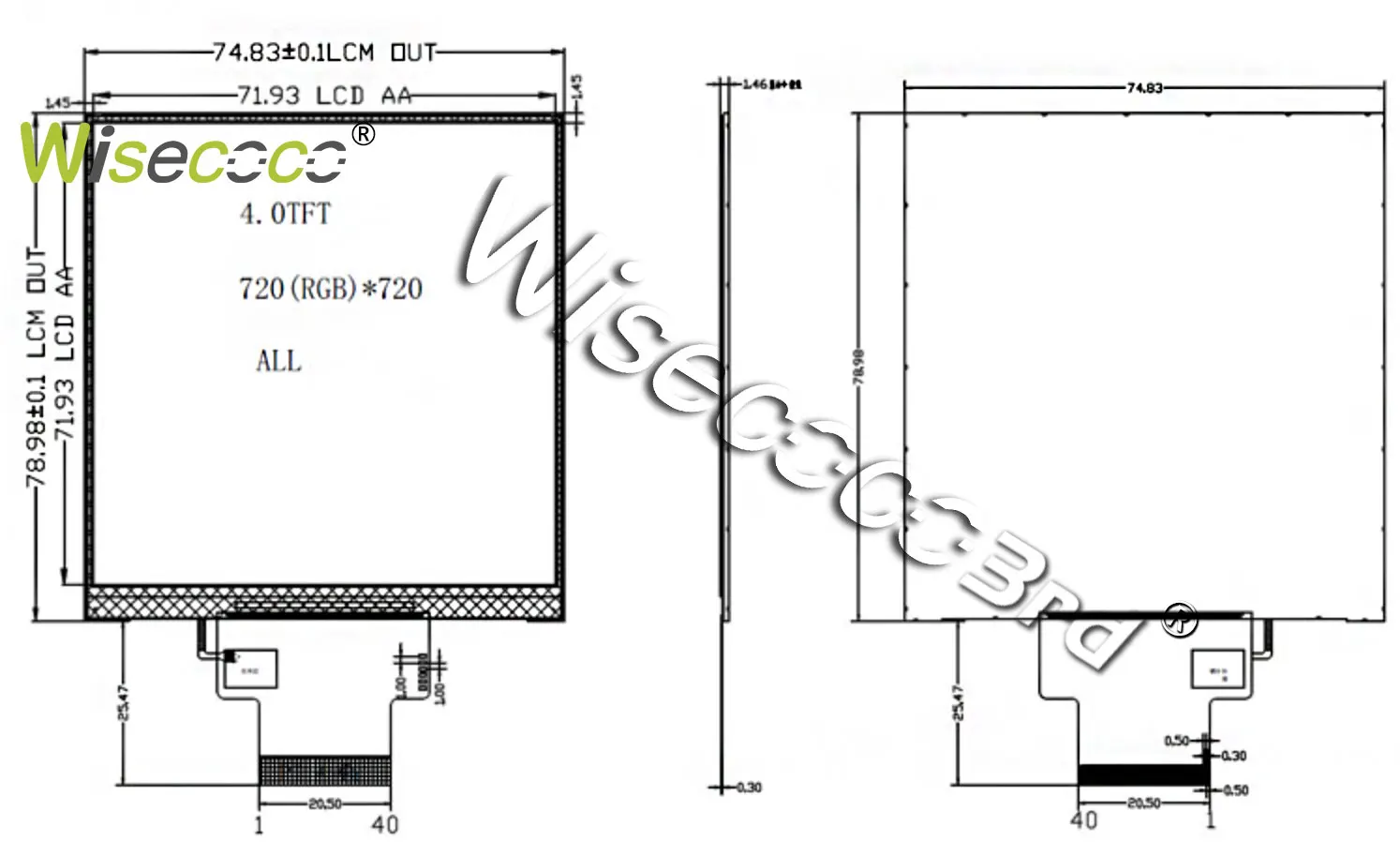 wisecoco écran lcd carré pouces pour ordinateur maison raspberry carte pilote mipi