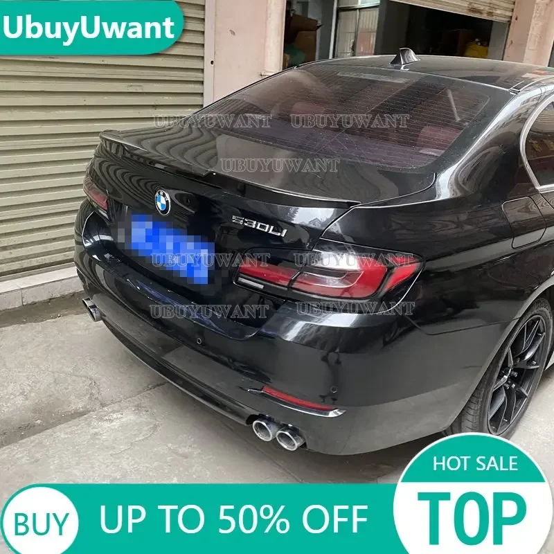 Per Bmw Serie 5 F10 Spoiler M4 / P Style Carbon Look Ala Posteriore 2010-2017 F10 F18 Spoiler Roof Wing Accessori Sportivi Kit Carrozzeria