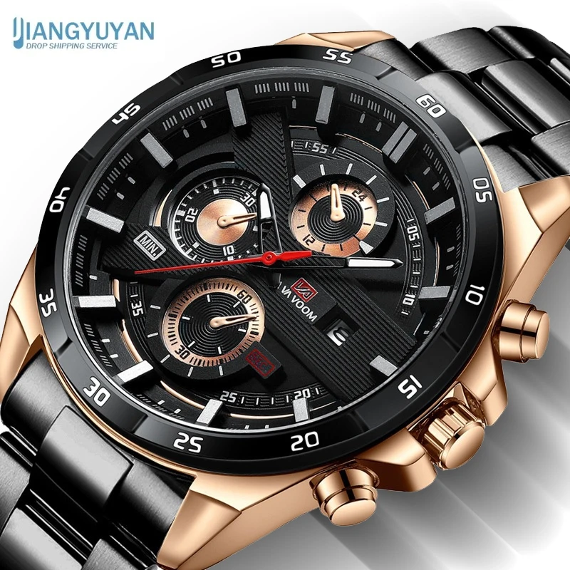 

New Brand Quartz Watch Men Waterproof Sport Military Watches Mens Business Stainless Steel Wristwatch Male Clock reloj hombre