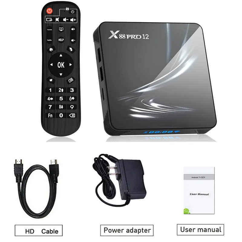 X88 Pro 12 set-top box rk3318 Android dual band high-definition dual band WIFI