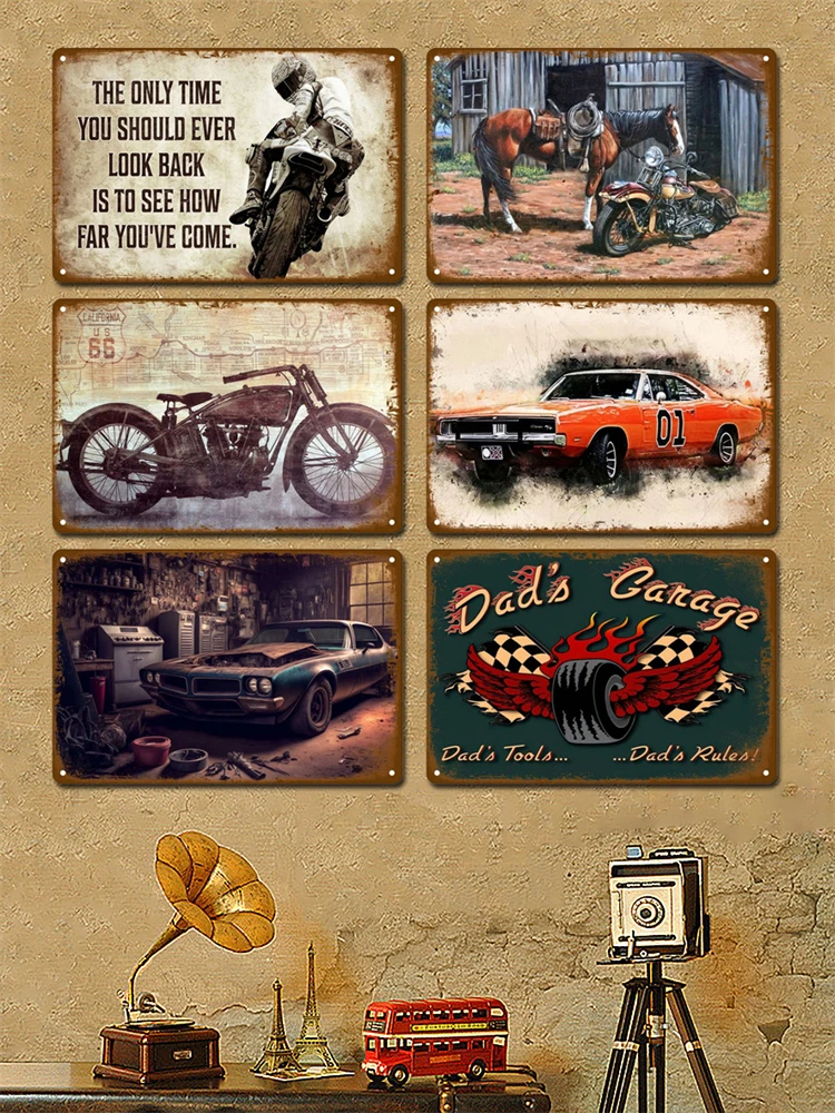 Vintage Motoröl Poster Metall Zeichen Dekorative Plaque Zinn Zeichen Für Garage Tankstelle Mann Höhle Club Bar Hause Zimmer Wand Dekor – Detail 3