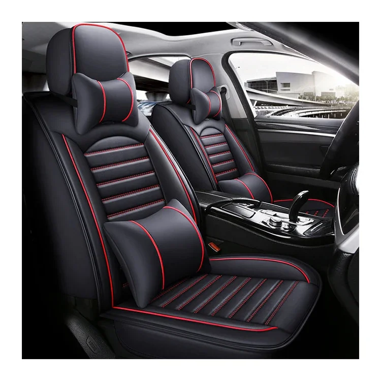 

Waterproof PU Leather Custom Car Seat Covers Full Set Universal Luxury Car Seat Cushions 9 Pcs For Cars