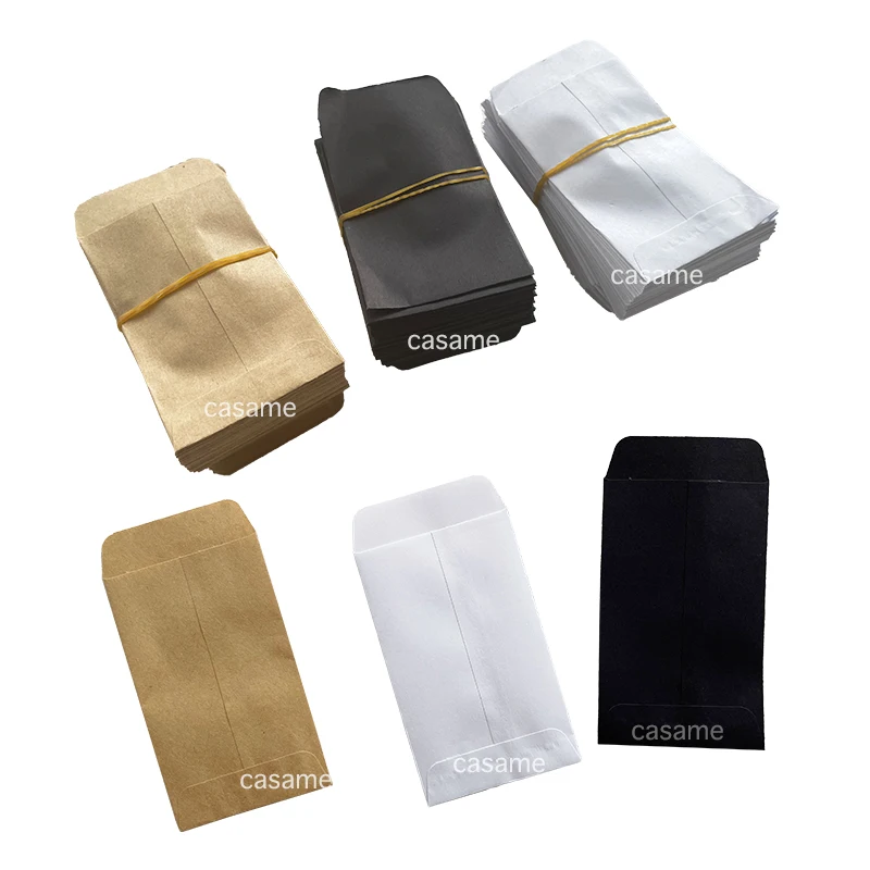 6x10cm Pouch Paper Bag Gift Wedding Decoration Packaging Cute Candy Baby Shower Guest Small Mini Kraft Craft Brown Pink Blue