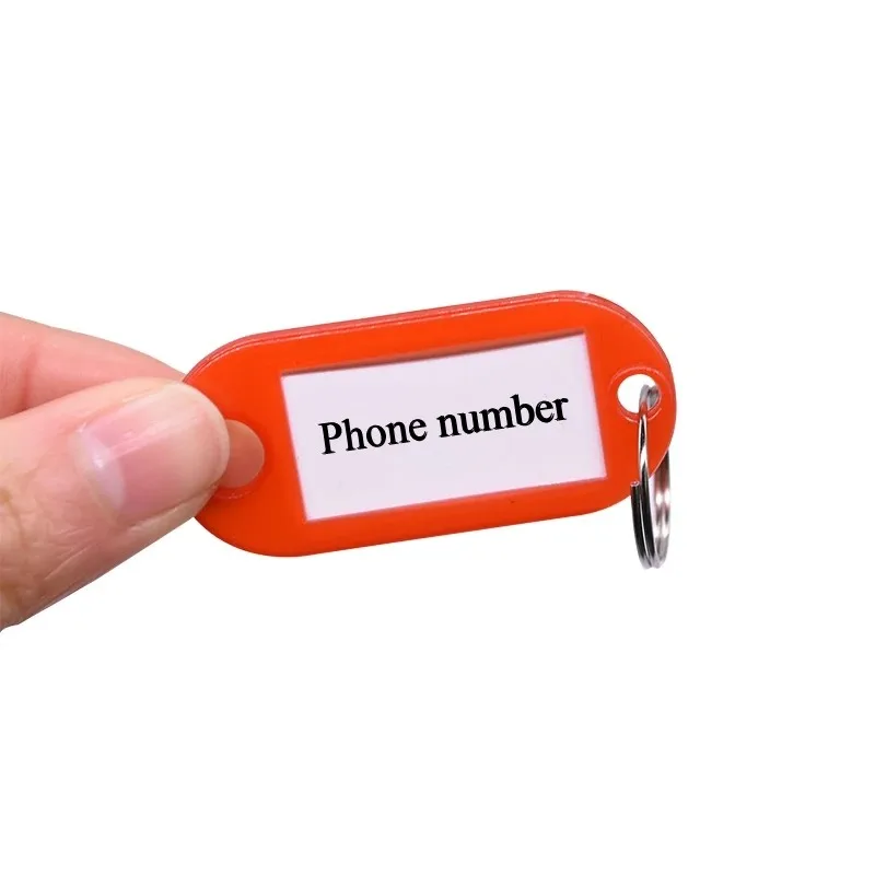 Classic Tags Labels Key Chains,Reusable Plastic Baggage Luggage Tags 10pcs/Set,Plastic Keychain Tags for Diy Name Number