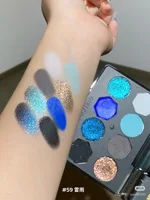 Girlcult Hmong Witch Series 8 Color Eyeshadow Tray Blue Smoky Eye Matte Pearl Chameleon Sparkle Sparkle for Halloween Fun Makeup 2