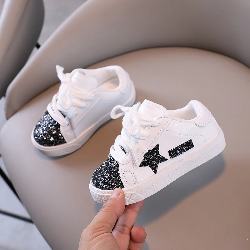Girls' Shoes 2025 Spring New  Casual Versatile Little Girls  Star sneakers Spring and Autumn Children's Sports Shoes - 6