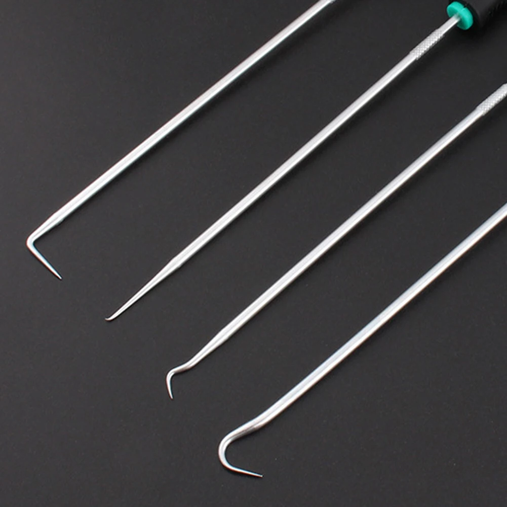 Oil Seal Screwdrivers O Ring Seal Set Pick and Hook Set 4Pcs Car Oil Seal Screwdrivers O-ring Gasket Washer Puller Remover 240mm/165mm Pick and Hook Set Auto Repair Tools Accessories