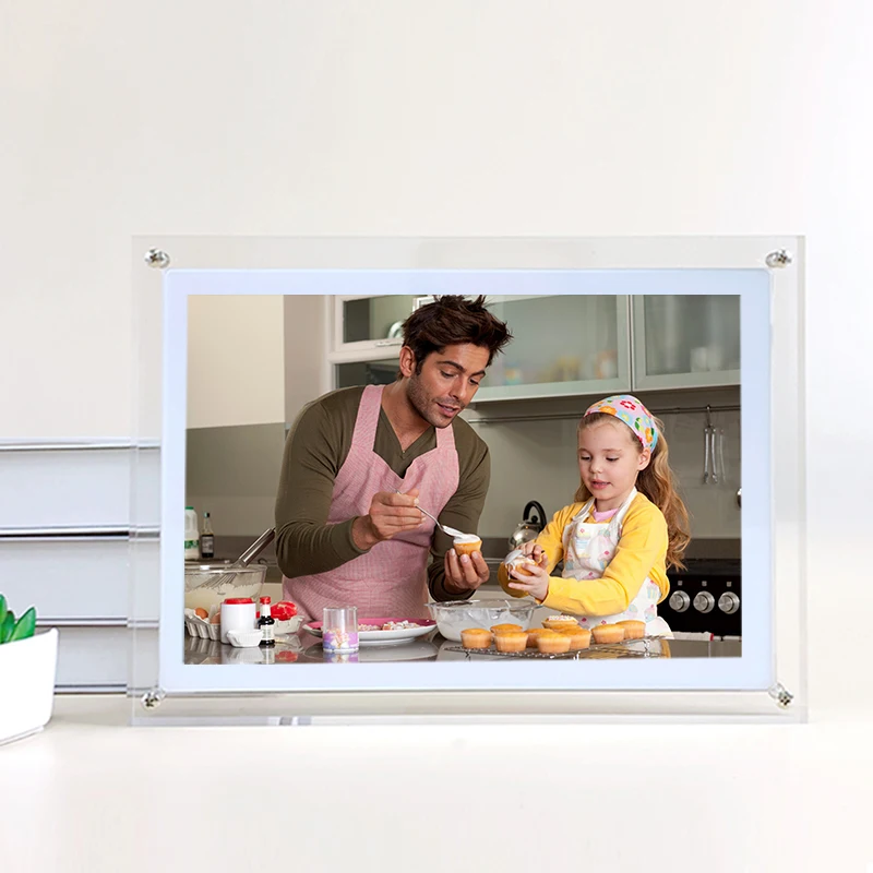 10.1inch Video Photo Frame 1280x800 16G Internal Memory Battery USB Type C NFT Picture Display