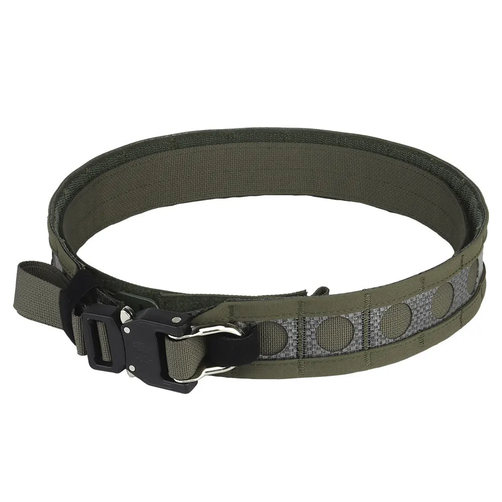 Ferro Style Airsoft Bison Tactical Belt Two Layer Quick Detach Metal Buckle Lightweight Molle Waist Belt Airsoft Paintball Gear