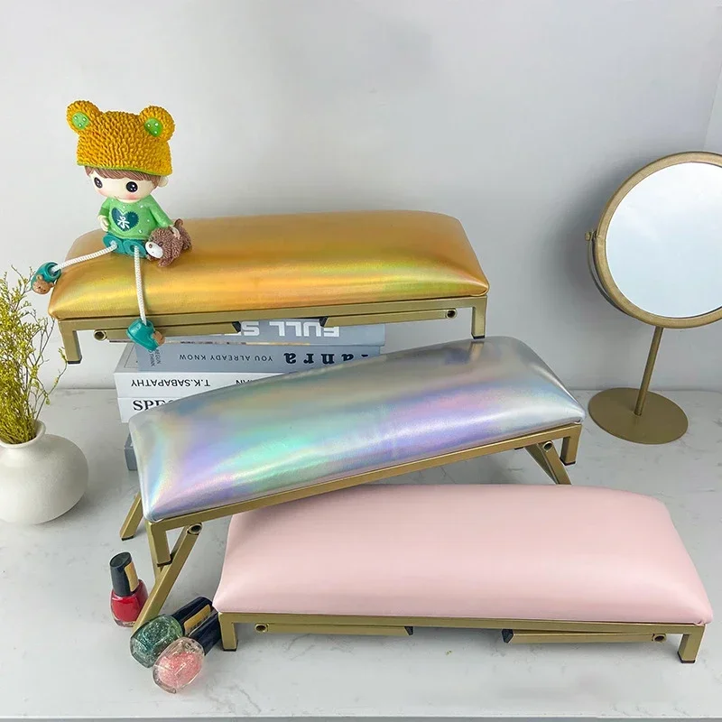 Lootaan Foldable Nail Hand Rest Pillow Salon PU Leather Nail Art Stand Cushion Holder Arm Rest for Nails Pedicure Manicure Table