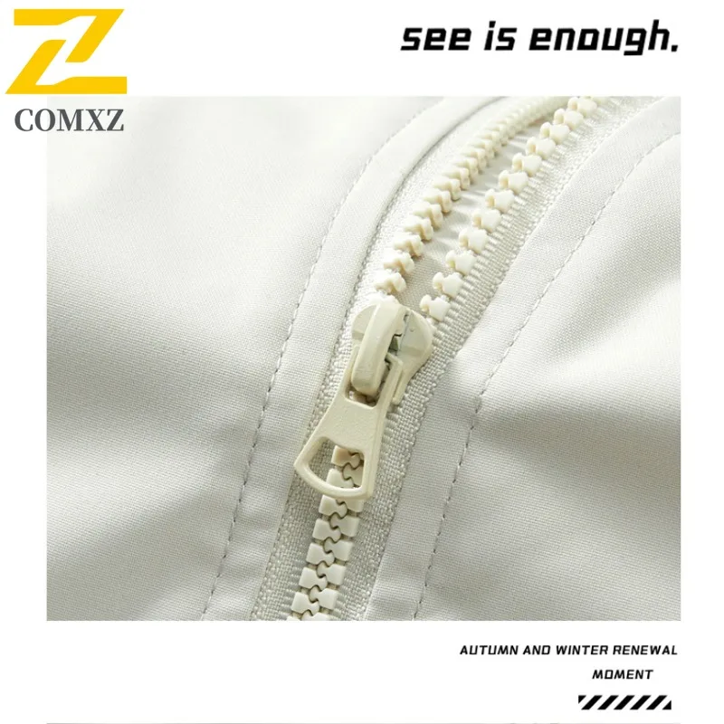 EiAO Jacket Vintage  Men Women Windproof Waterproof Baseball Collar Quilted Coat Couple's Oversized Puffer Vest for Outdoor 2025