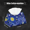 Vincent Van Gogh The Starry Night Tissue Box Cover Leather Tissue Box Holder Personalized Tissue Holders for Home Office Car 4