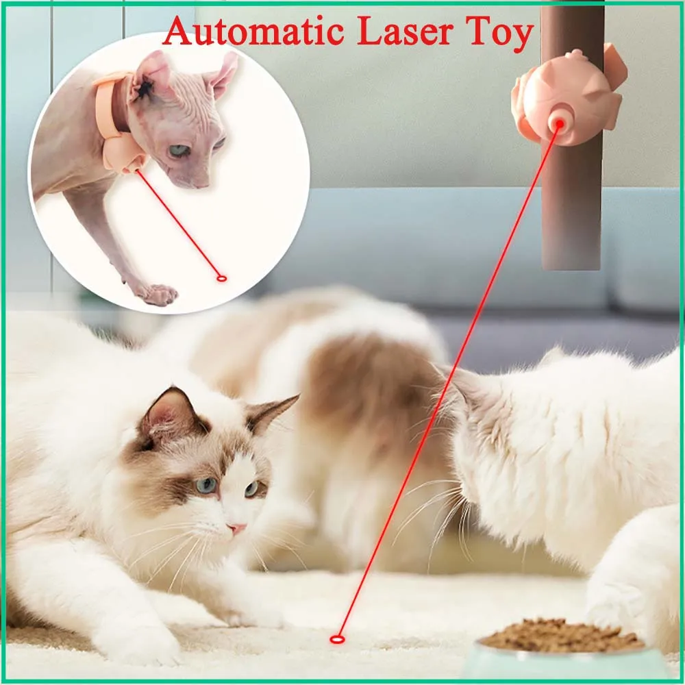 WearableAutomaticCatToyswithLEDLightsElectricSmartAmusingCollarforKittenInteractive