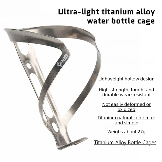 Titanium Bike Bottle Cage Ultralight Durable Compatible with Standard Water Bottles Road Mountain Bike Bicycles Accessories 3