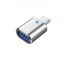 High - Speed USB C to USB A Adapter - Fast Charging and Connectivity Solution (Silver 1pcs)