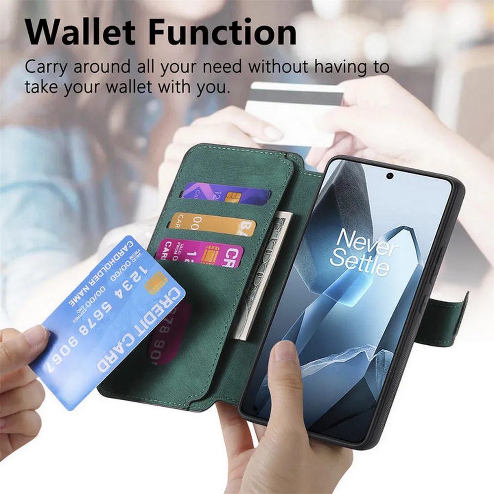 2-in-1 Detachable Leather Wallet Magnet Case - Luxury Shockproof Cover