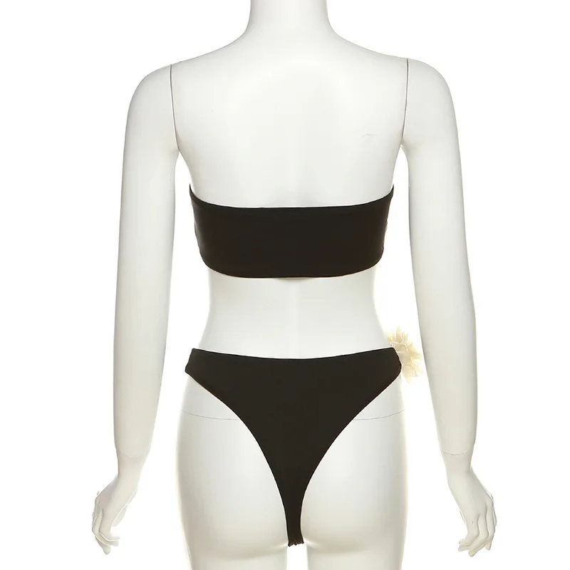 Flower Swimwear Women Bikini Suits Summer Beach Sexy Ladies Slim Bikiniler Bottoms Holiday Women's Swimming Suit 2025 New