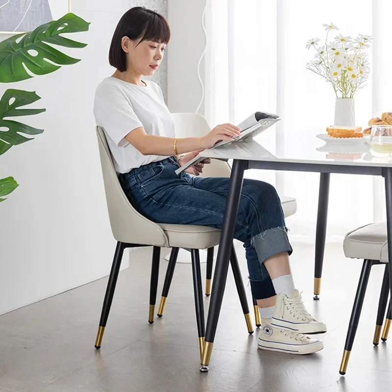 Kitchen Chairs Living Room Armchair Dining Nordic Furniture Home Chair Table Set High Stools Accent Minimalist Folding Rattan