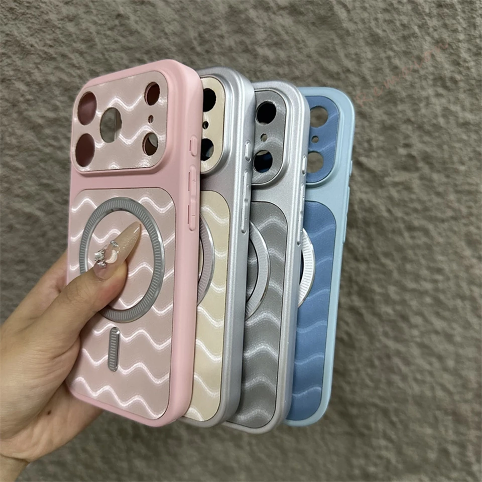 Magnetic Wave Phone Case With Shockproof Protection For Iphone_voghion.com