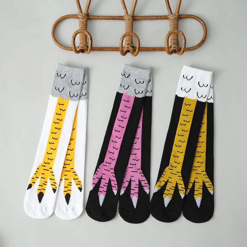 Kids Socks 2-13years Unisex Funny Chicken Feet Soft Elastic Non-Slip For Infant Girl And Boys Halloween Cosplay kids socks