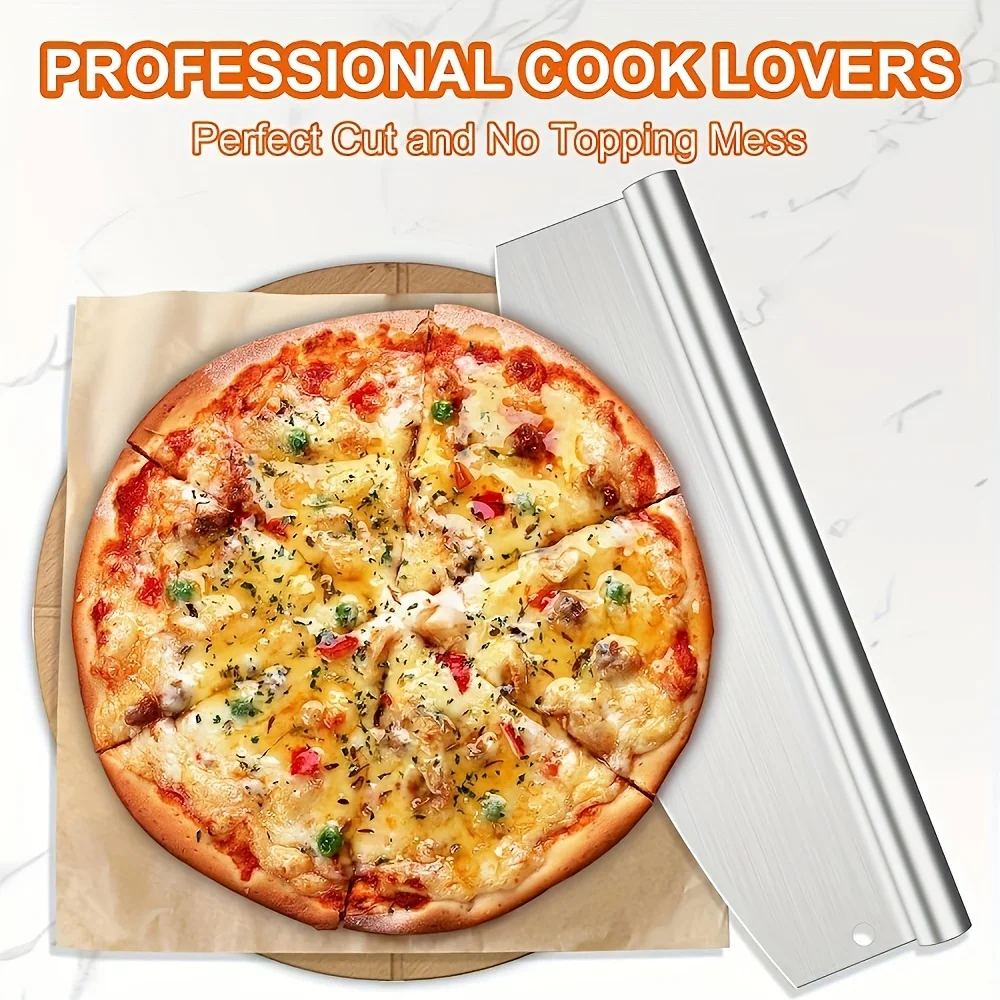 1pc Stainless Steel Pizza Cutter Commercial Pizza Half Moon Shaker Hob Semicircle Shaker Multi-Purpose Slitting Cutter