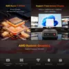 P4 Light Gaming Mini PC Ryzen 7 5700U 32GB RAM 1TB SSD Winodws 11 Pro Triple 4K 60HZ Displays Desktop Computers, Support PS3 2