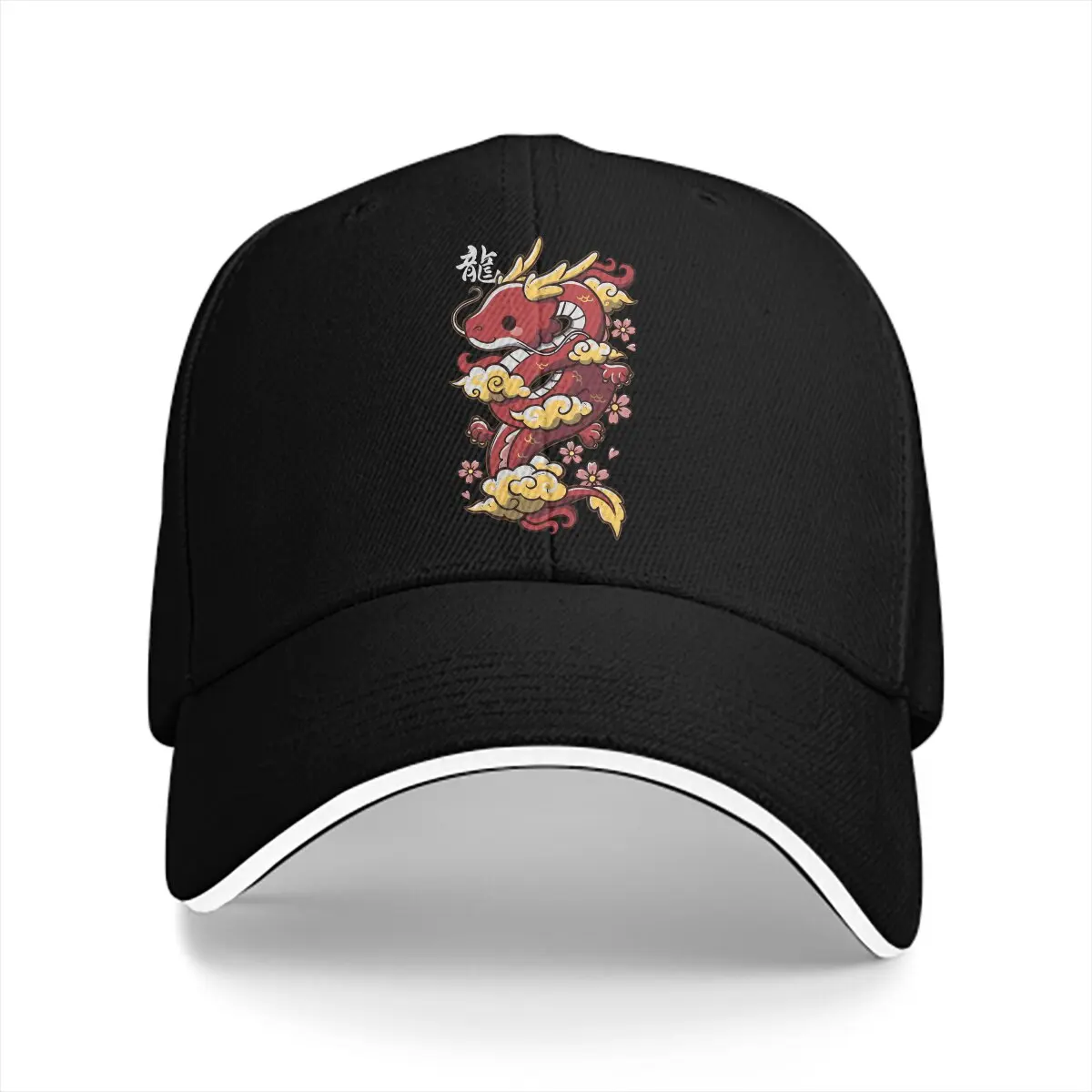 

Кепка в стиле хип-хоп YinYang, бейсболка с милым красным драконом, регулируемая индивидуальность, Кепка для гольфа, уличные шляпы от солнца, подарок унисекс, лето