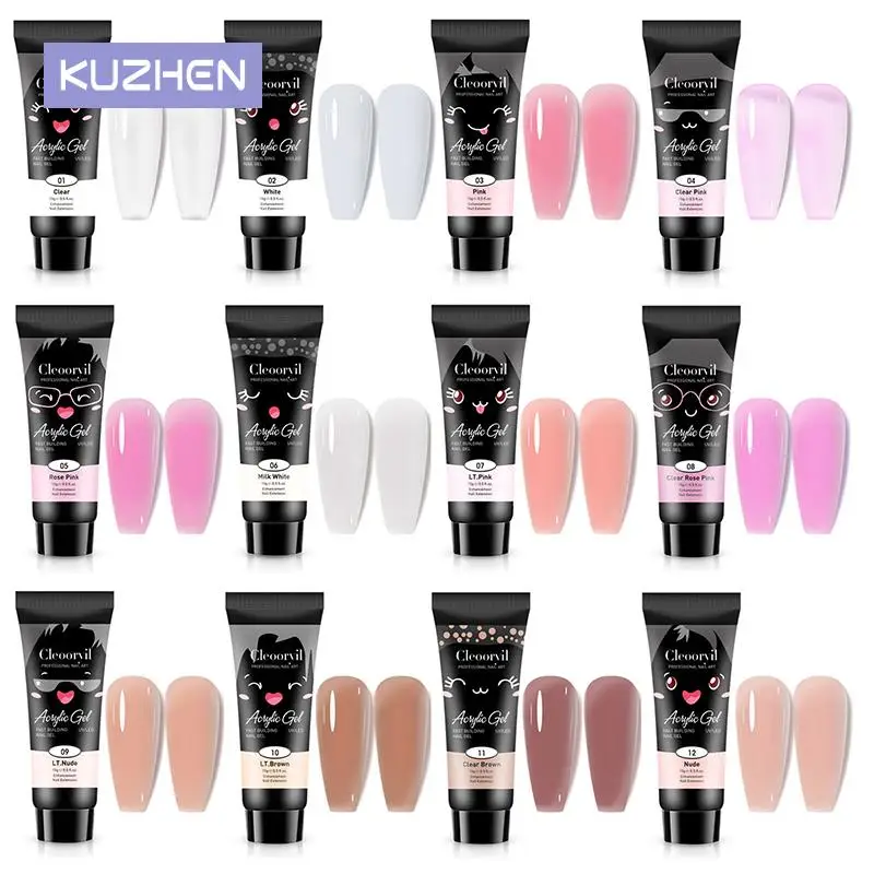 

15ml Acrylic Gel Nail Art Extension Quick Building Gum Transparent Jelly Manicure Model Coating Tools Polymer Gift