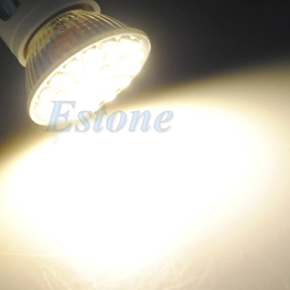LED 스포트 라이트 전구 GU10 AC 220 - 240V Bombillas LED 램프 60 LED 3528 SMD Lampara 스포트 라이트 5W 3500k 따뜻한 흰색