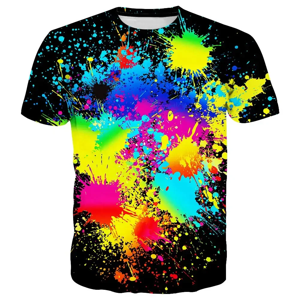 

Fashion Colorful Tie Dye Graffiti 3D Print T-shirt Summer Men Woman T Shirts Streetwear Harajuku Tees Tops Unisex Kids Clothing