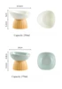 Cartoon Cat Bowl Ceramic Cute Pet Feeders High Footed Slanted Pet Bowl To Prevent Tipping Over 6