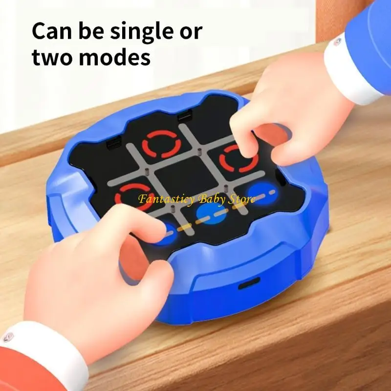 J6BE 휴대용 삼목 게임 콘솔 3 in 1 어린이를 위한 두뇌 티저 7세 이상 음성 효과가 포함된 완벽한 생일 선물