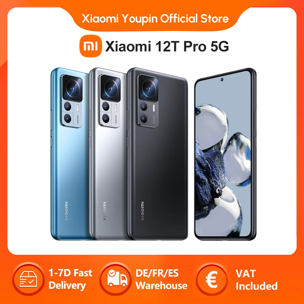 Xiaomi 12T Pro versión Global, 8/12GB + 256GB, Snapdragon 8...