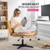 Redlife Criss Cross Chair with Rotating Adjustable Legs Office Chair Durable Pu Leather Wrapped Double Cushion for Home & Office 1