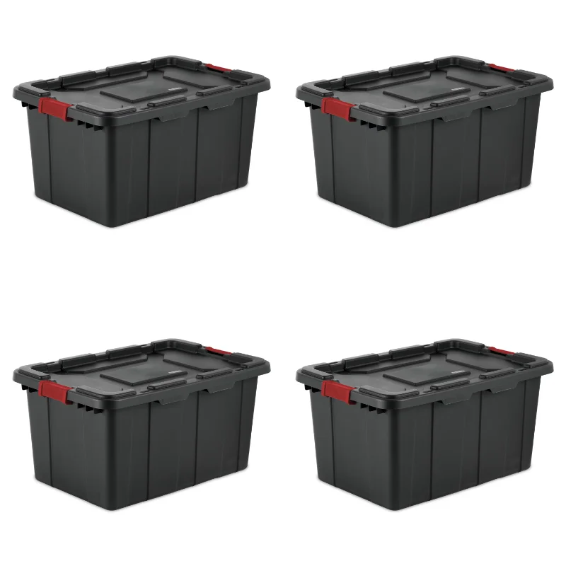 Sterilite 4PCS 50 Gallon Tote Plastic Storage Bins Large Storage Box Set -  AliExpress