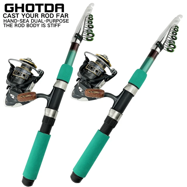 1.8M-3.6M Telescopic Carbon Fishing Rod Combination Full Set Of