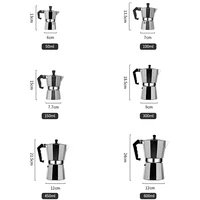 Cafetière moka italienne en aluminium, Pot octogonal, tasse à café, théière, cafetière Portable 6