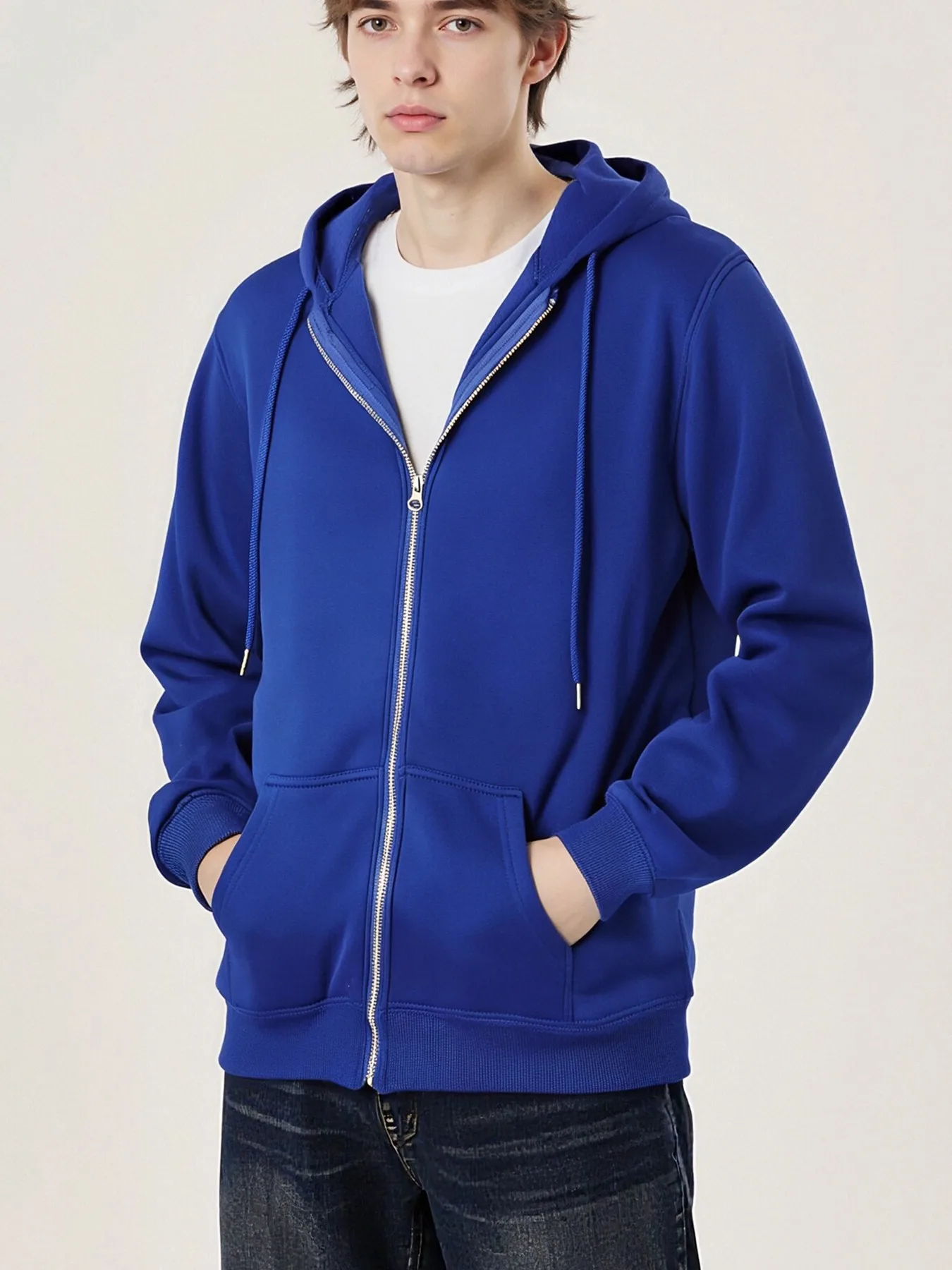 Autumn Winter Zip-Up Hoodie Solid Casual Outwear Comfy Fashion Sweatshirts Fleece Street Veste Loose Oversize Top Soft lothes