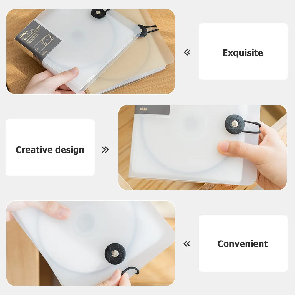 CD Holder Protective 12 Capacity DVD Storage Case Binder Portable Disc Bag for Home Office Car Box Accessories Organizer Wallet