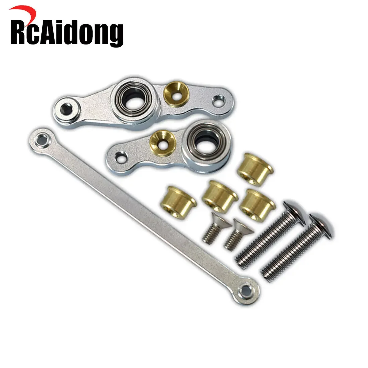 

Aluminum Steering Arm Assembly Kit for Tamiya TA02 DF-01 TA01 M1025 HUMMER