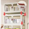 Kitchen Storage Cabinet Household Multi-layer Storage Box Foldable Tableware Cupboard Snack Sundries Organizer Box with Pulley 4