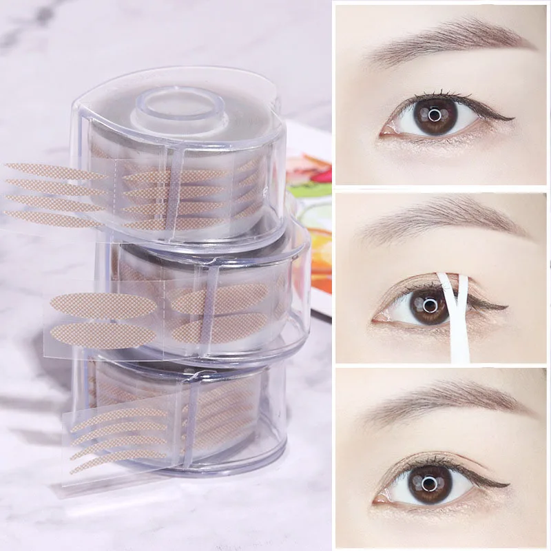 

300 Pairs /Roll Lace Mesh Double Eyelid Stickers Invisible Eyelid Tapes Self-Adhesive Waterproof Beauty Patch Eye Makeup Tool