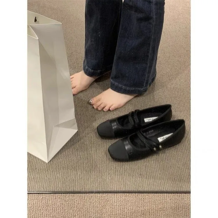 

Женские брендовые туфли на плоской подошве, Уличная обувь для отдыха, балетки на плоской подошве, модные разноцветные лоферы с круглым носком, 2023