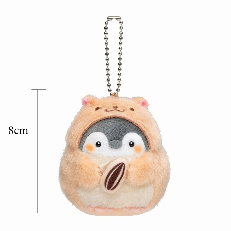 Cute Positive Energy Penguin, Hamster Holding Melon Seeds, Plush Doll Bag Pendant Decoration Accessories Doll Pendant Girl Gift vgds natural crystal quartz amethyst carved energy letter jewelry oval agate gem healing stone office home decoration crafts
