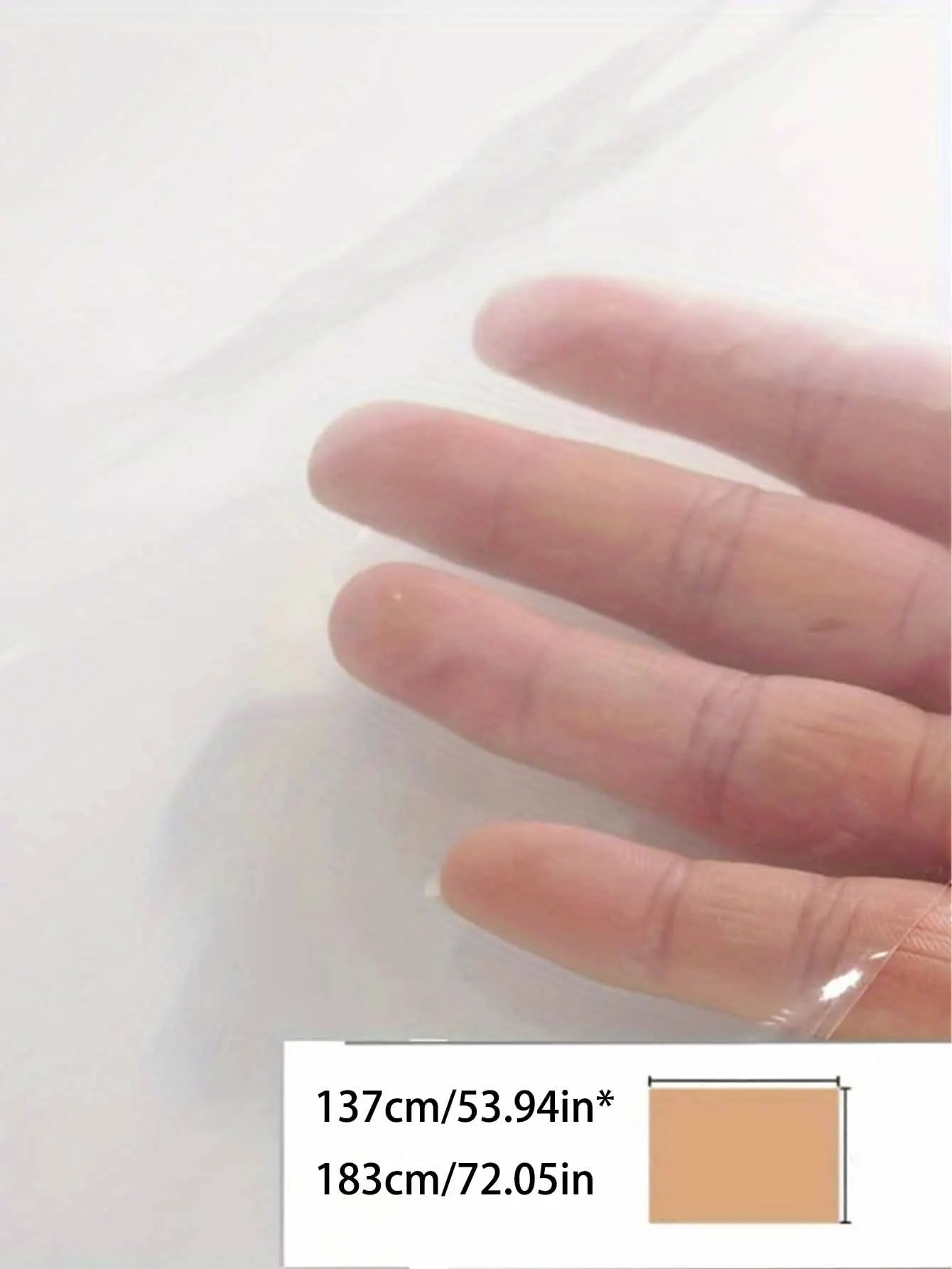 Transparente quadratische Tischdecke aus Kunststoff, Schutzhülle, wasserdichte und ölbeständige PEVA-Tischdecke – Detail 8