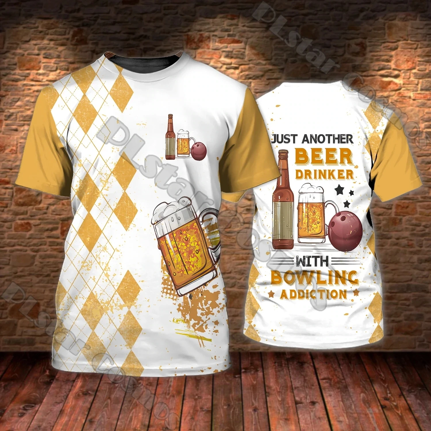 Sommer Neueste Herren t-shirt Personalisierte Name Bowling Spieler 3D Voll Gedruckt Unisex Casual T-shirt Geschenk Für Bowling Liebhaber DW205 – Detail 10